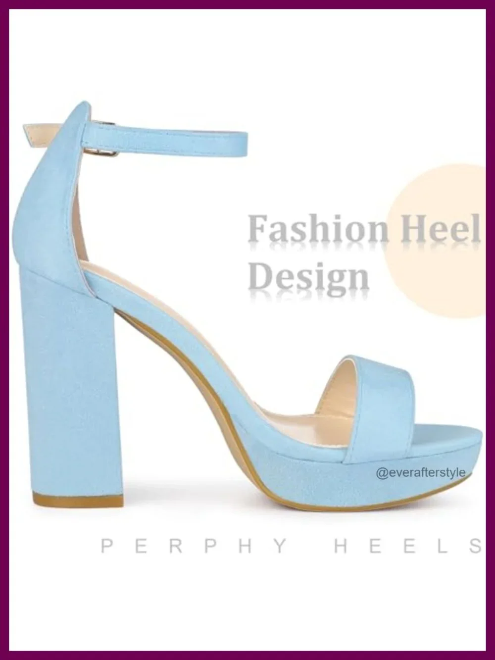 Faux Suede Chunky Heel Platform Sandals Open Toe Ankle Strap